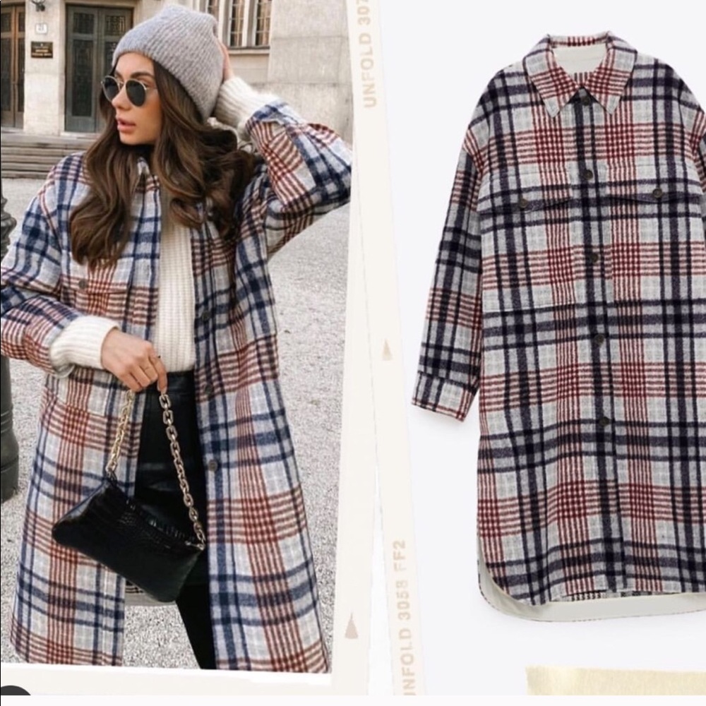 Zara wool blend over shirt/jacket